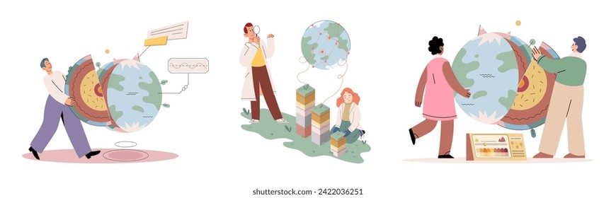 Nature science. Vector illustration. Information gathered from natural world enriches scientific knowledge The nature science metaphor allows us to grasp complex concepts through relatable comparisons