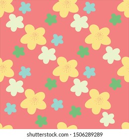 Nature seamless floral design pattern. Can use for print, template, fabric, presentation, textile, banner, poster, wallpaper
