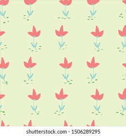 Nature seamless floral design pattern. Can use for print, template, fabric, presentation, textile, banner, poster, wallpaper