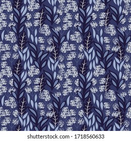Nature seamless pattern, botanical texture for wallpaper, fashion print, surface decoration and more	