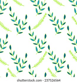 Nature seamless pattern of colored leaves. Vector illustration. EPS.