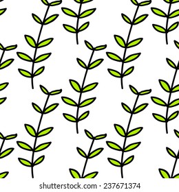 Nature seamless pattern of colored leaves. Vector illustration. EPS.
