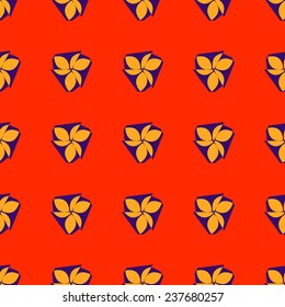 Nature seamless pattern of colored leaves. Vector illustration. EPS.