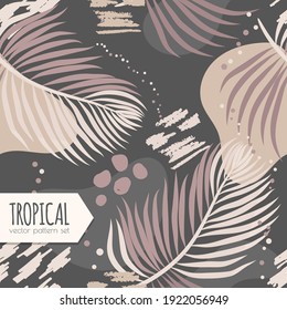 Patrón natural sin fisuras. Fondo abstracto de verano tropical dibujado a mano