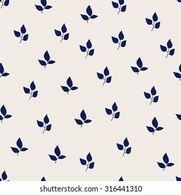 Nature seamless pattern with leaves.