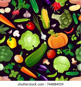 nature seamless texture with fresh vegetables for your design