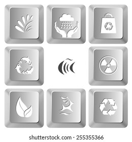 Nature set. Vector set computer keys.