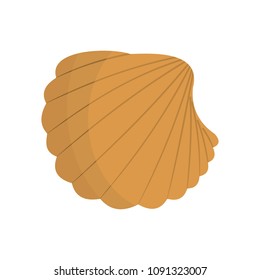 Nature shell icon. Flat illustration of nature shell vector icon for web