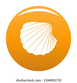 Nature shell icon. Simple illustration of nature shell vector icon for any design orange