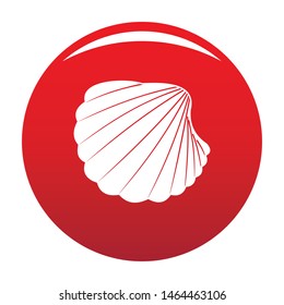 Nature shell icon. Simple illustration of nature shell vector icon for any design red