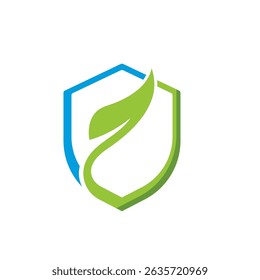 escudo da natureza, bio escudo, seguro natureza logotipo ícone do vetor projeto de ilustração.