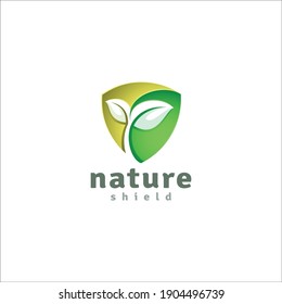 Nature Shield Logo template .