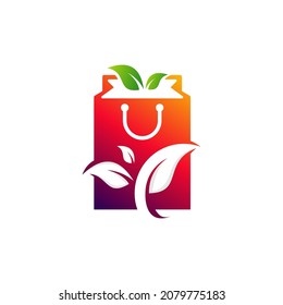 Nature Shop logo design vector template. Farm logo concept