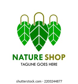 Nature shop logo template illustration