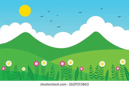 Fondo de diseño simple de Naturaleza para niños