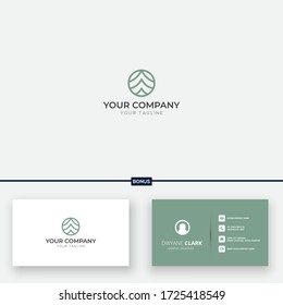 nature simple logo and tree fast logo