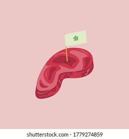 nature slice of meat vector design illustration, beef, lamb design concept for business, food, and Eid Adha. 