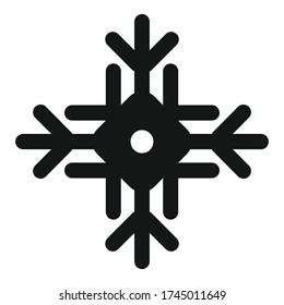 Nature snowflake icon. Simple illustration of nature snowflake vector icon for web design isolated on white background