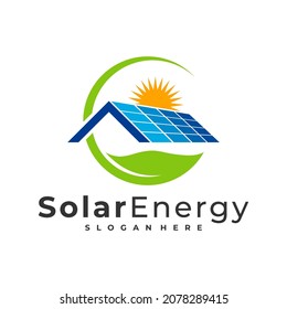 Nature Solar logo vector template, Creative Sun energy logo design concepts