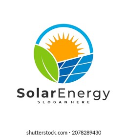Nature Solar logo vector template, Creative Sun energy logo design concepts