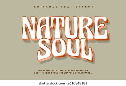 Nature soul editable text effect template
