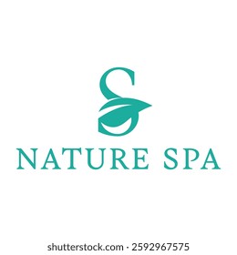 nature spa flat minimalist logo design
