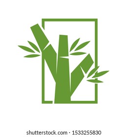 Nature spa logo Bamboo Design Icon vector Template Isolated