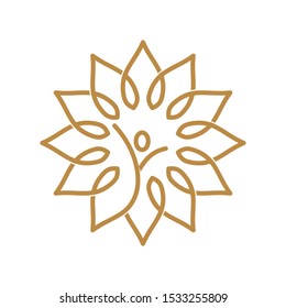 Nature spa logo Leaf Abstract Design Icon vector Template Isolated