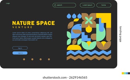 Nature Space Venture Website Landing Page Design