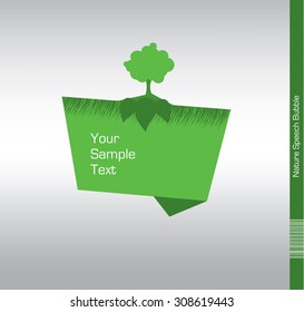 Nature Speech Bubble Illustration.