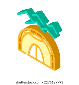 nature spend time headache treatment isometric icon vector. nature spend time headache treatment sign. isolated symbol illustration