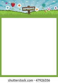 nature spring landscape background ready for your text