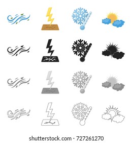 Nature, spring, summer and other web icon in cartoon style. Clouds, sky, phenomenon, icons in set collection.