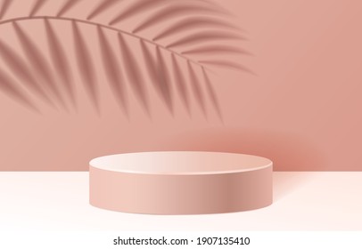 Nature stage podium with lighting, Stage Podium Scene with for Award Ceremony on color Background. Vector illustration