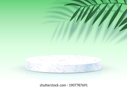 Nature stage podium with lighting, Stage Podium Scene with for Award Ceremony on color Background. Vector illustration