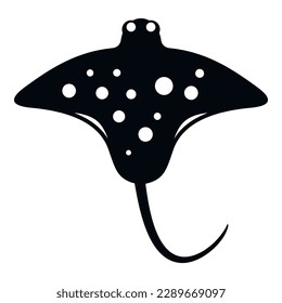 Nature stingray icon simple vector. Animal marine. Cute electric scuba