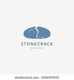 Logotipo de piedra de Naturaleza. Icono de piedra de objeto único, Ilustración vectorial de símbolos