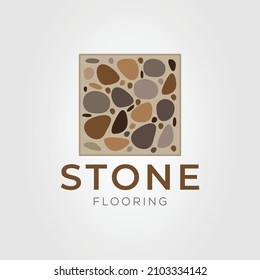 nature stone floor texture or parquet logo vector illustration design