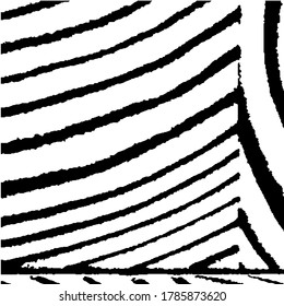 Nature Striped Background for your Design. Grunge Background with Black and White Stripes. Monochrome Grunge Pattern. Rough Black and White Background. Rough Arcuate Stripes. Vector Texture.