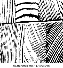 Nature Striped Background for your Design. Rough Arcuate Stripes. Vector Texture. Grunge Background with Black and White Stripes. Rough Black and White Background. Monochrome Grunge Pattern.