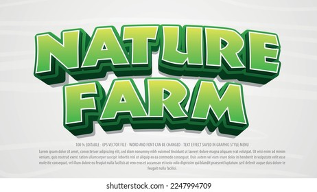 Nature style 3d editable text effect