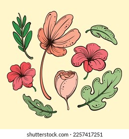 arte vectorial de diseño de verano natural