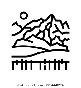 nature summer line icon vector. nature summer sign. isolated contour symbol black illustration