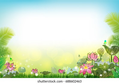 nature summer lotus backgrounds 