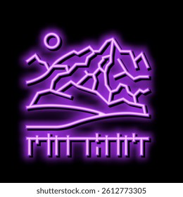 nature summer neon light sign vector. nature summer illustration