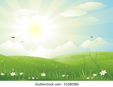 Nature sun day background