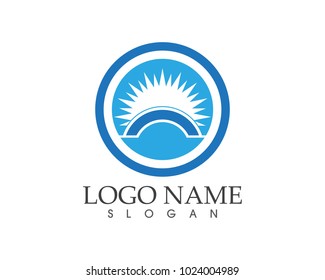Nature sun logo design