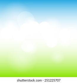 Nature sunny abstract summer background with bokeh