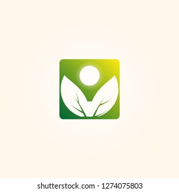 Nature with Sunrise icons templates, vector logo for business corporate, elements, illustration