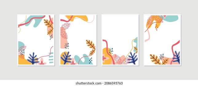 Nature symbol. Botanical wall art. Vector illustration. Organic shape design.